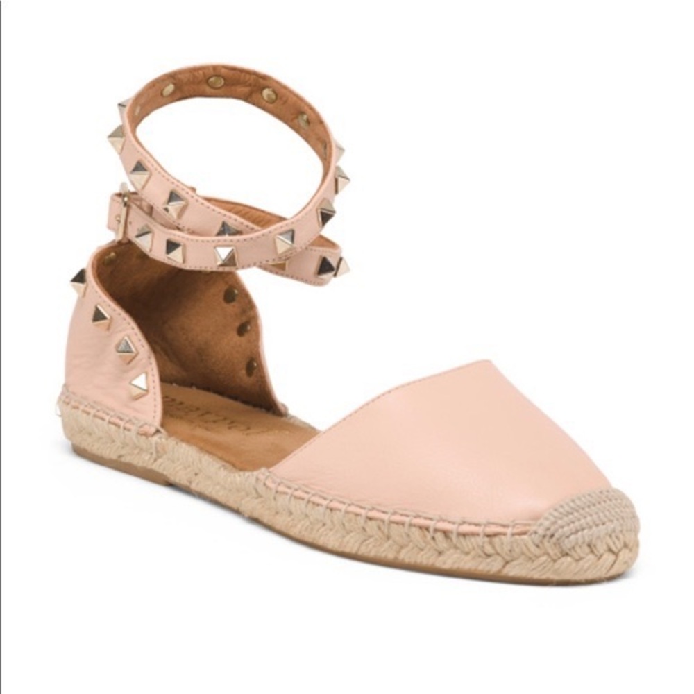Anthropology Maypol light pink studded espadrilles